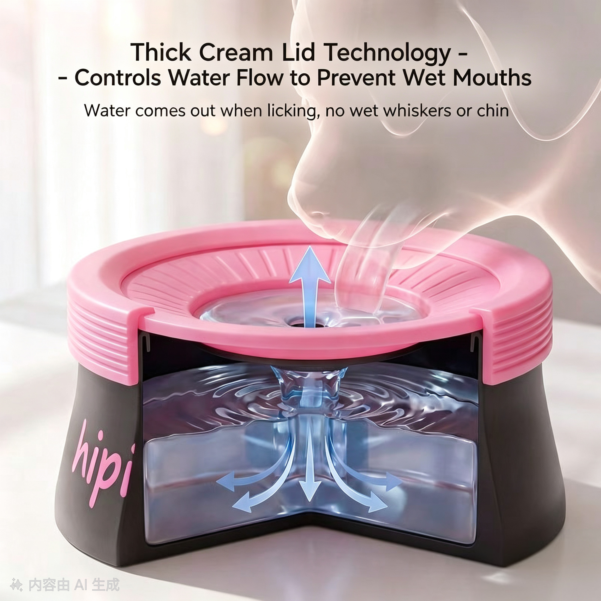 Anti-spill Floating Pet Water Bowl/600ml&1200ml