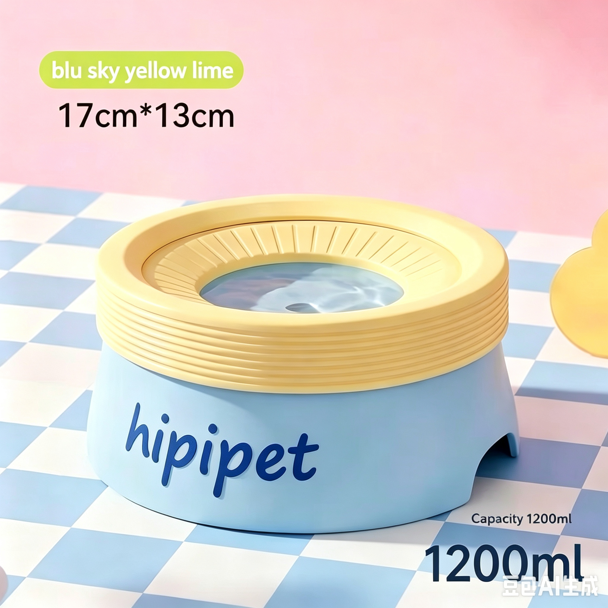 Anti-spill Floating Pet Water Bowl/600ml&1200ml