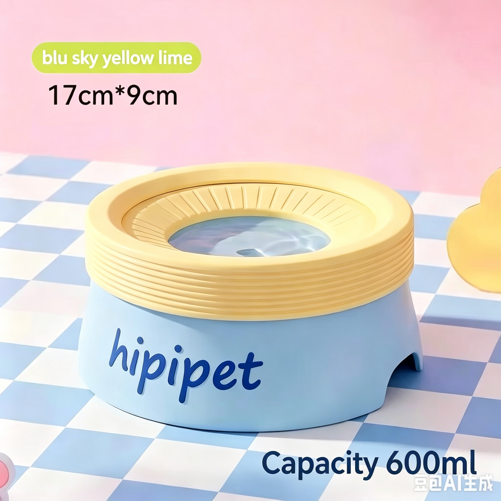 Anti-spill Floating Pet Water Bowl/600ml&1200ml